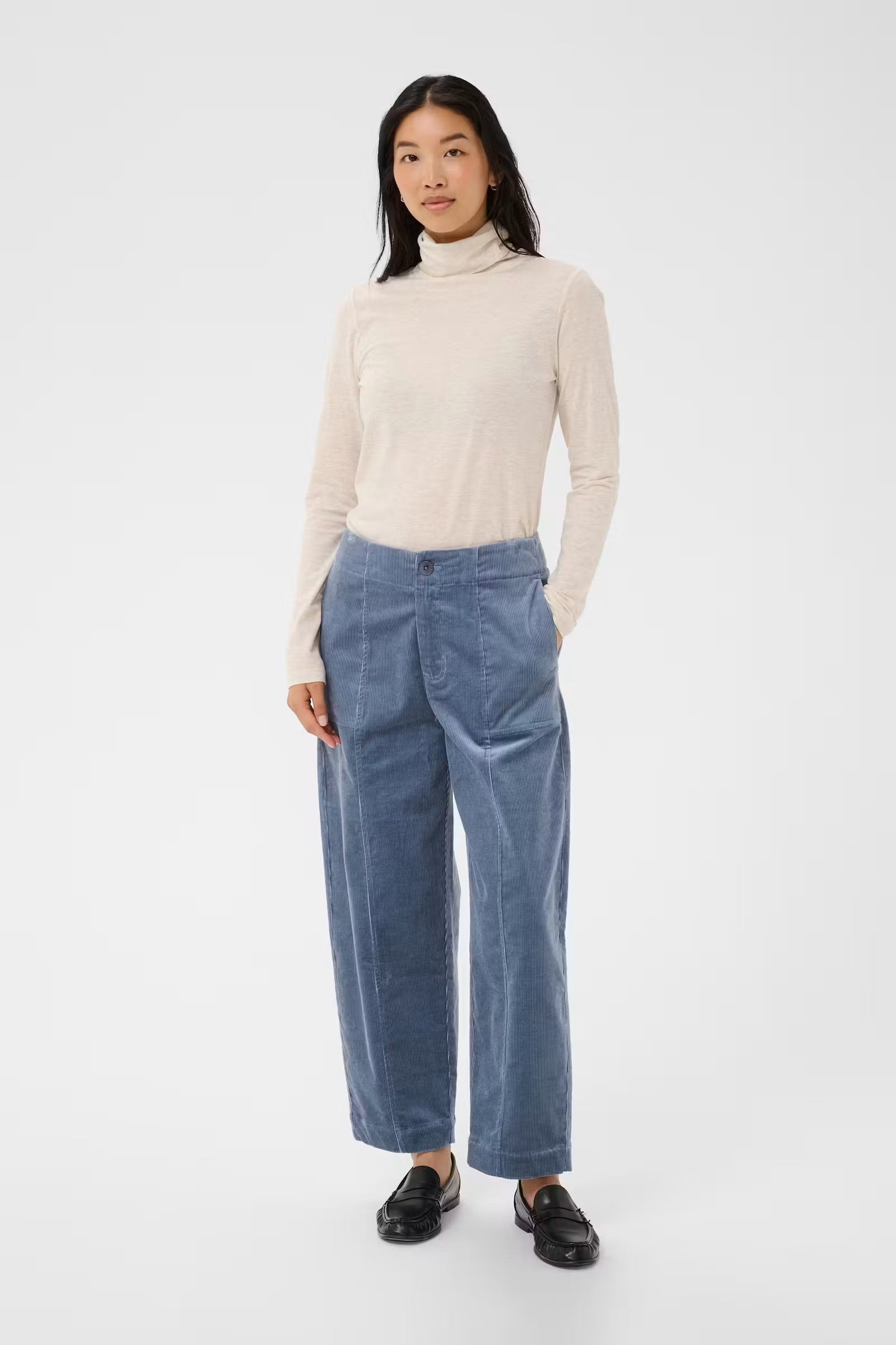 Part Two Netta Corduroy Trousers In Flint Stone 30310895