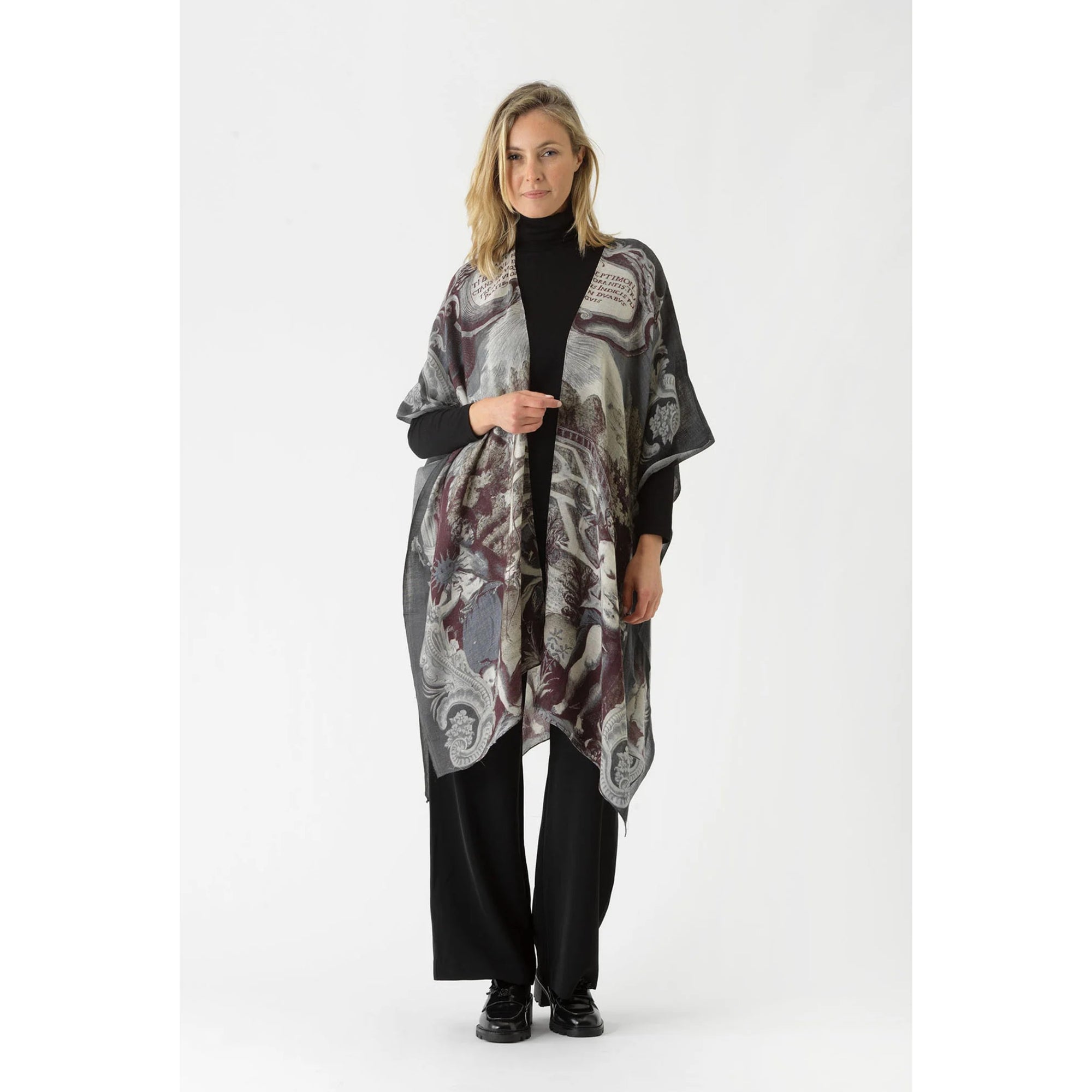One Hundred Stars Sunburst Grey Wool Throwover