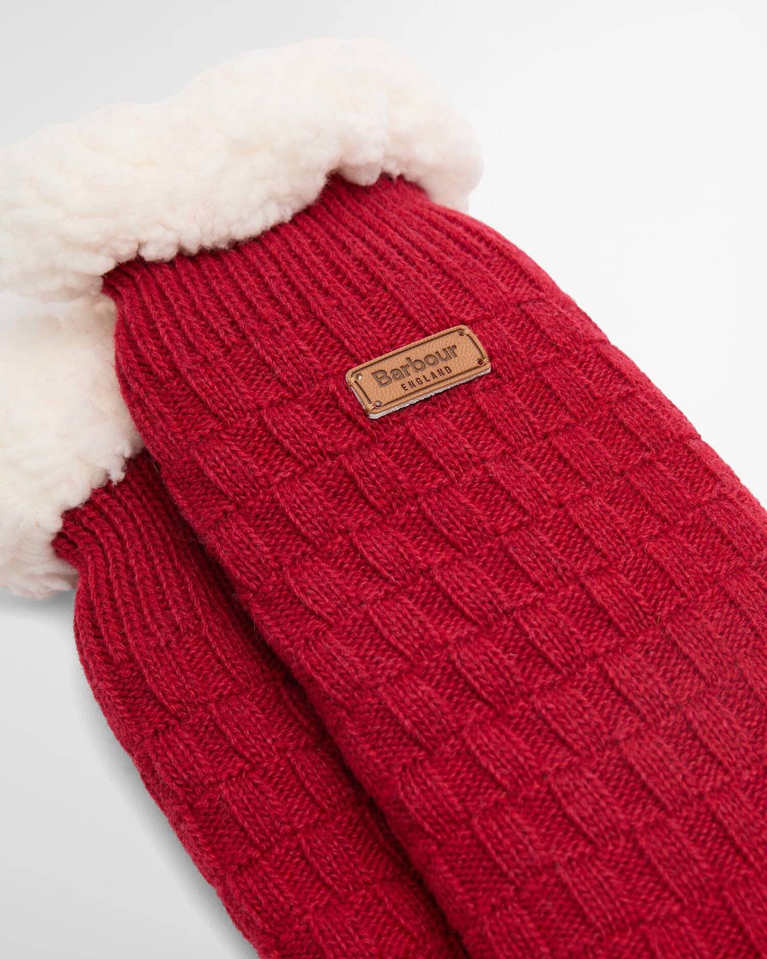 Barbour Cable Knit Lounge Socks In Red LAC0297RE521