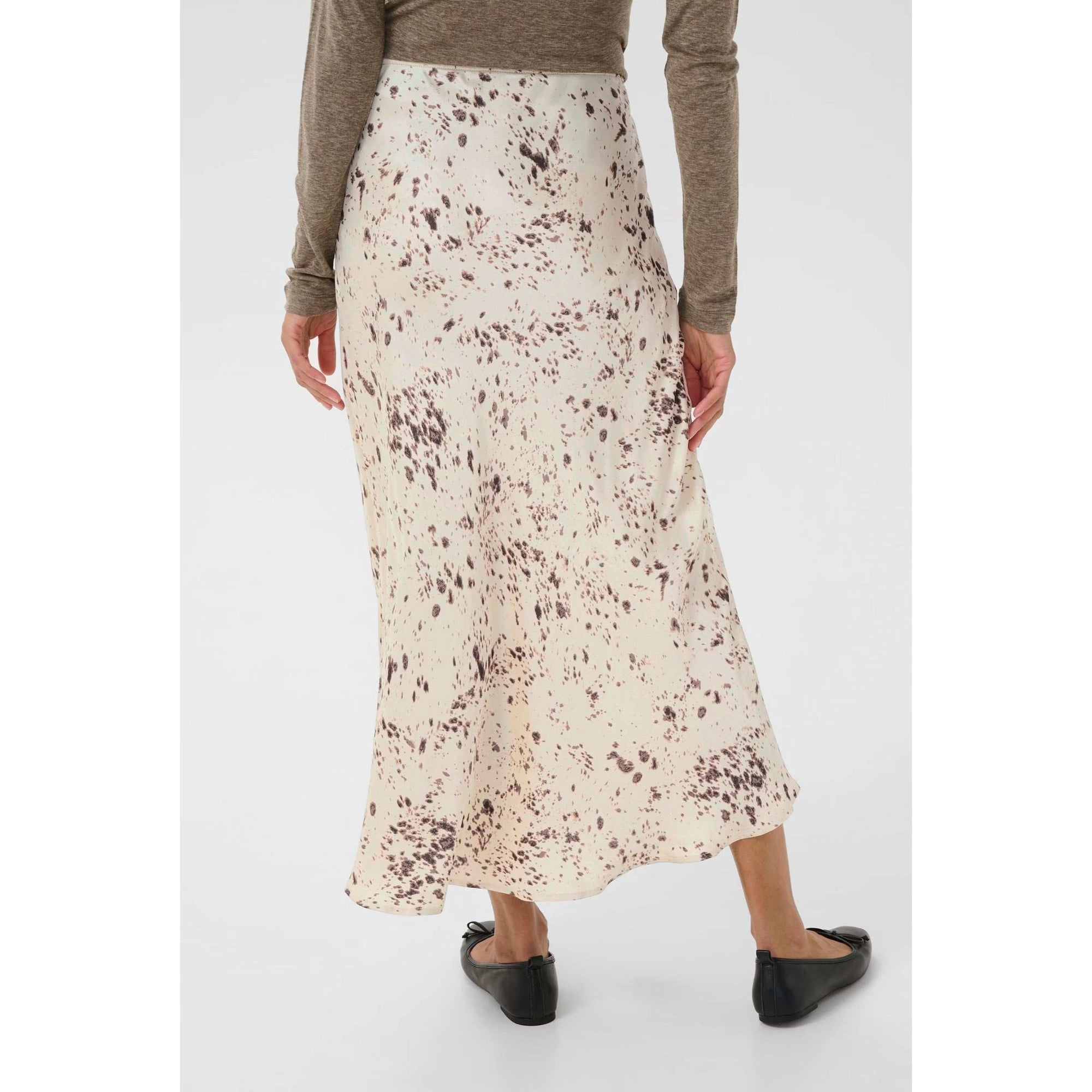 Part Two Laurina Midi Skirt - French Oak Scattered Print