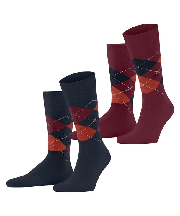 Burlington Everyday Argyle Men Socks in Dark Navy
