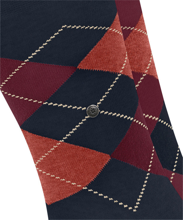 Burlington Everyday Argyle Men Socks in Dark Navy