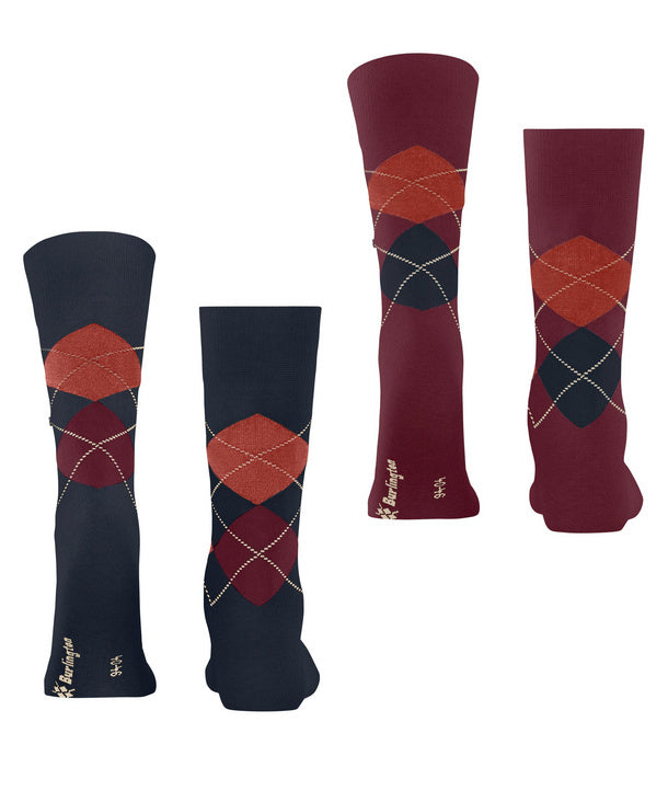 Burlington Everyday Argyle Men Socks in Dark Navy