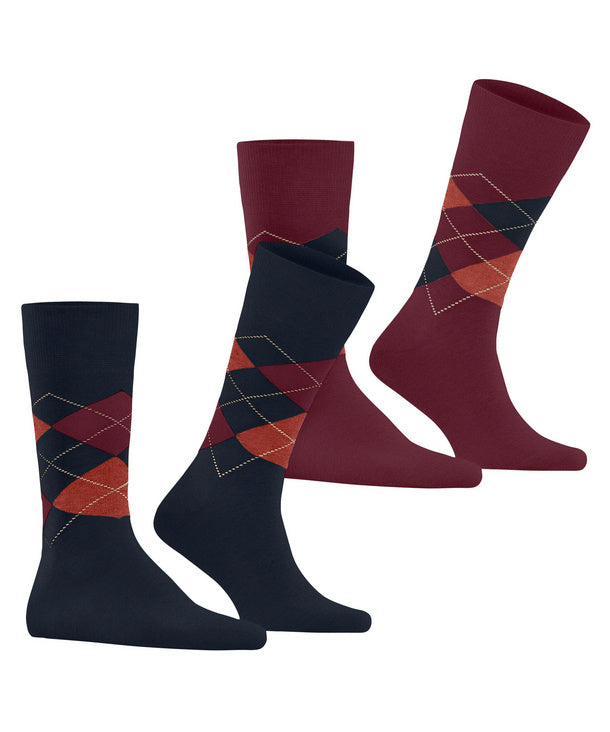 Burlington Everyday Argyle Men Socks in Dark Navy