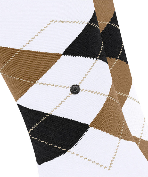 Burlington Everyday Argyle Socks Double Pack in White