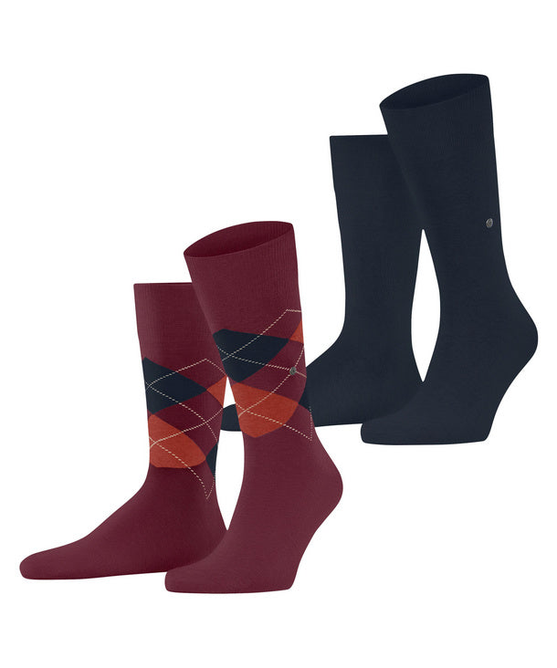 Burlington Everyday Argyle Mix 2-Pack Men Socks