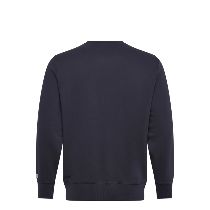 Navy blue sweatshirt on a white background