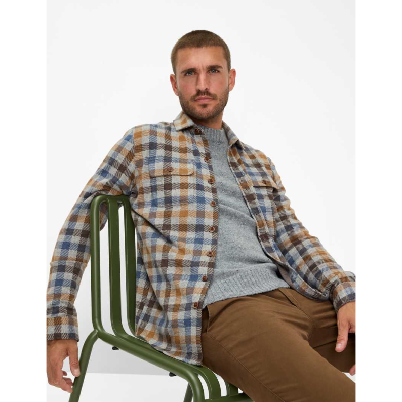 Brax Santiago Checked Flannel Overshirt