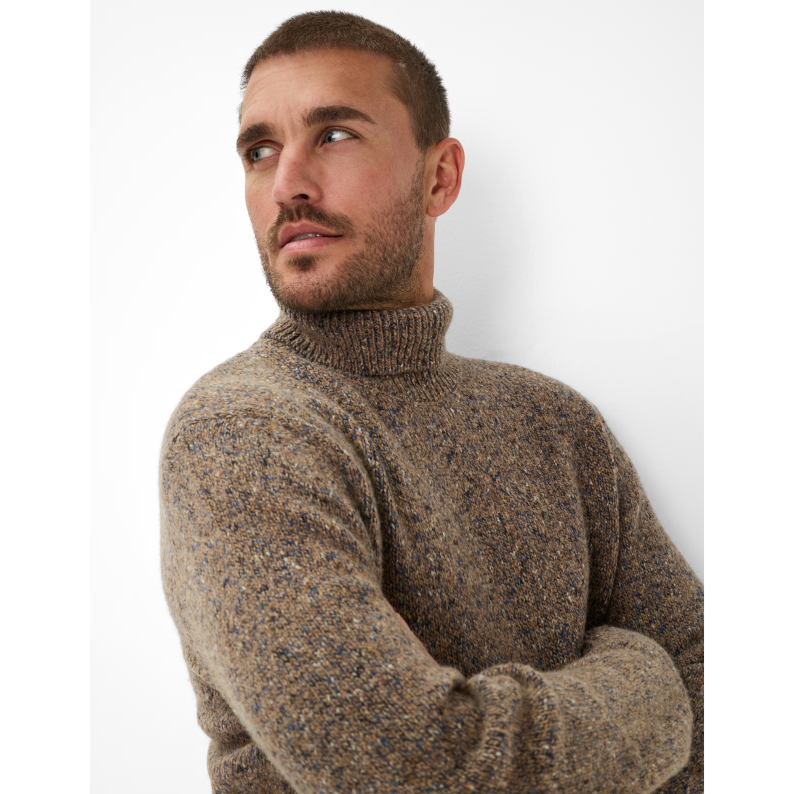 Brax Brian Soft Wool Turtleneck Sweater – Ivory