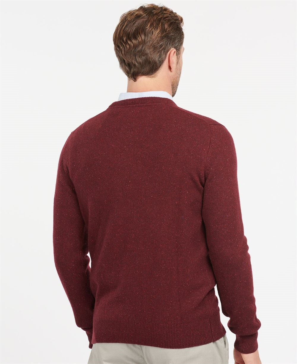 Barbour Tisbury Crew Neck Sweater in Ruby