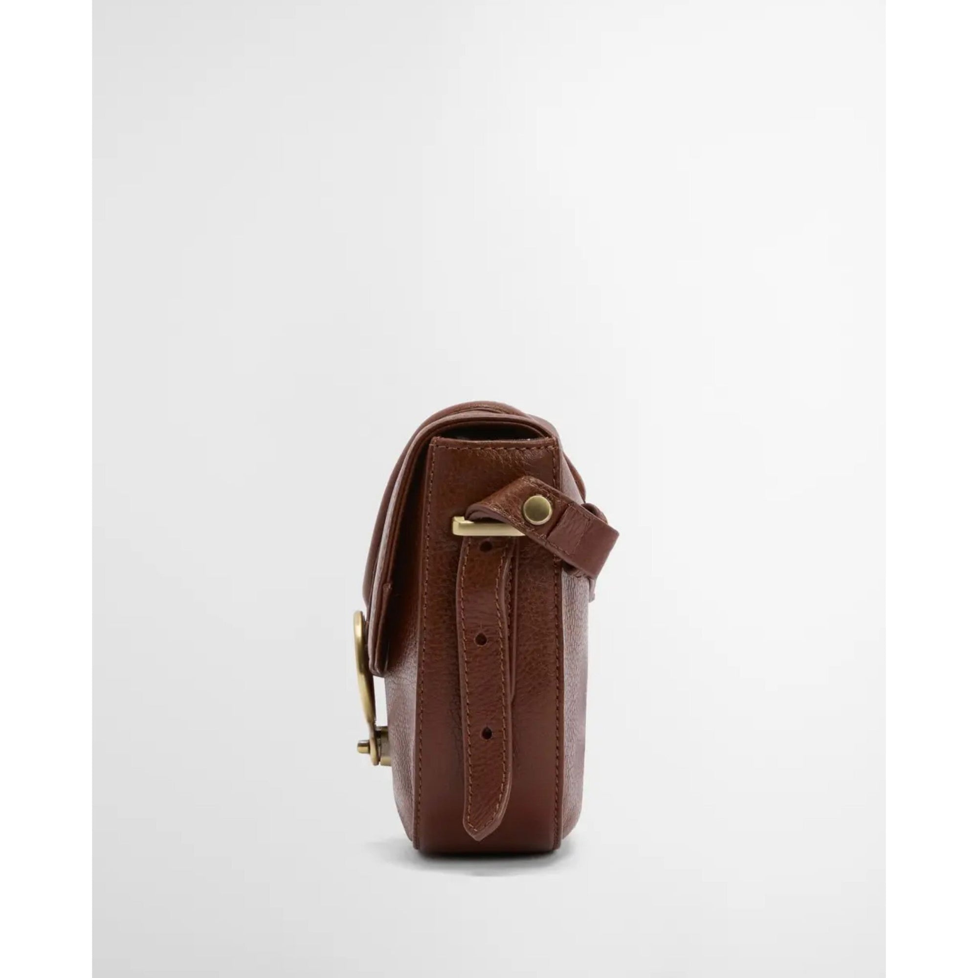 Barbour Elm Leather Crossbody Saddle Bag - Brown