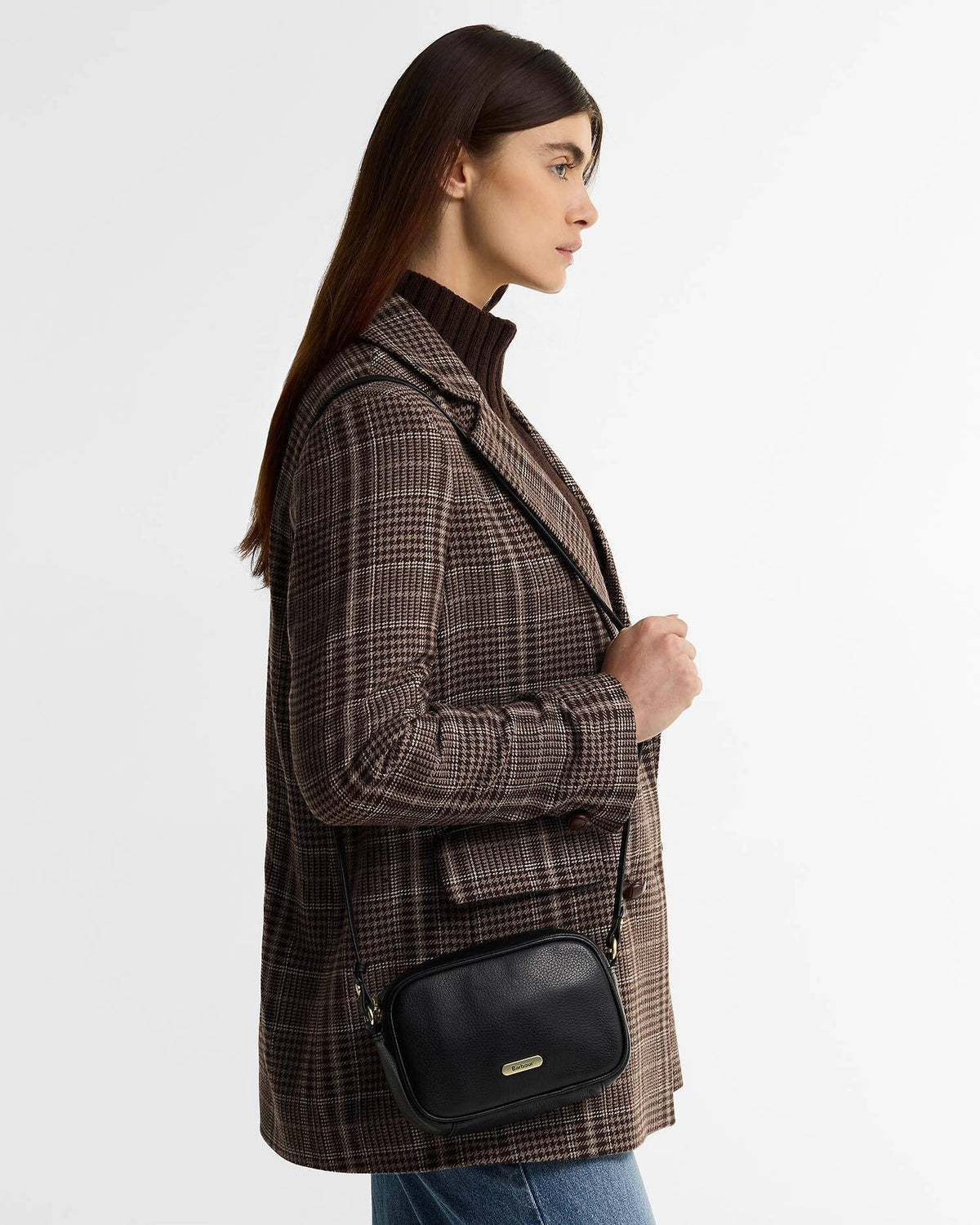 Barbour Daphne Leather Mini Crossbody Bag In Black LBA0546BK111