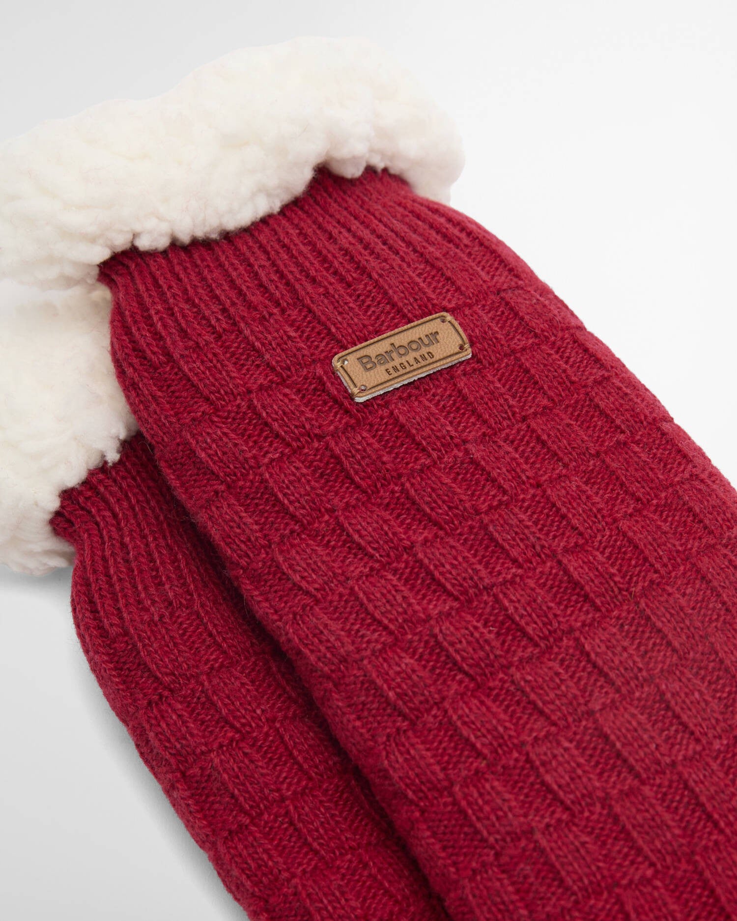 Barbour Cable Knit Lounge Socks In Red LAC0297RE521