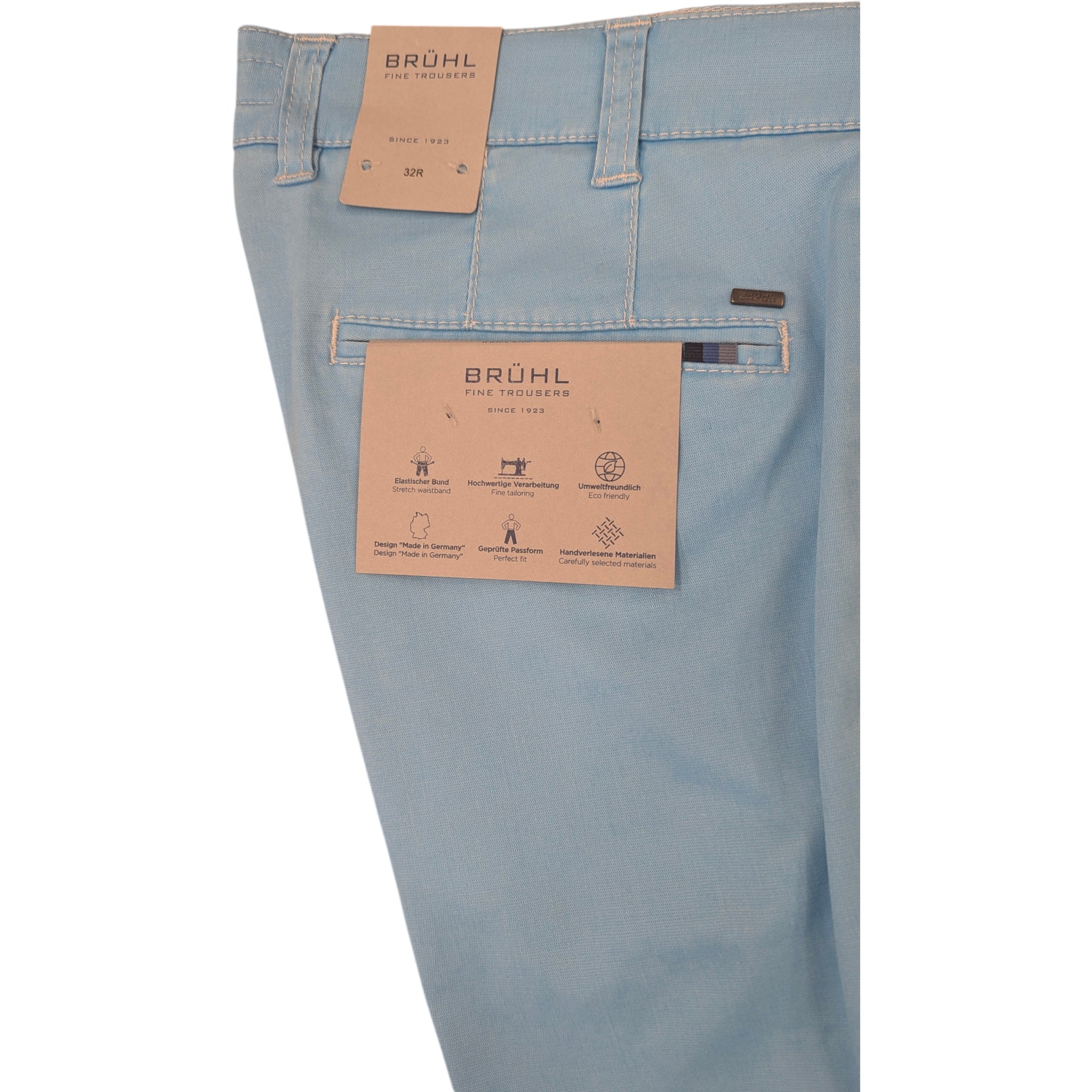 Bruhl London Stretch Chino Short in Azure 185750