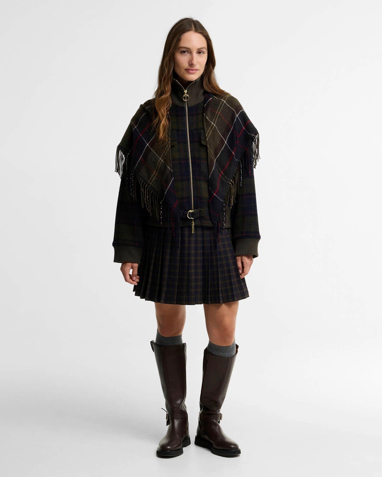 Barbour Ivybridge Overshirt In Shadow Classic Tartan LOS0090TN43