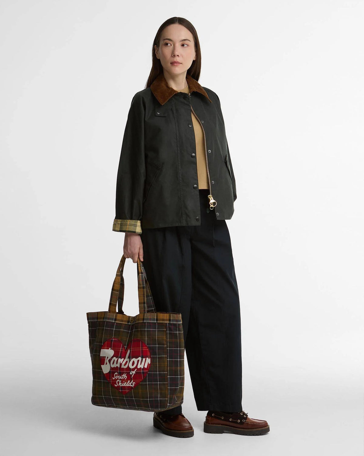 Barbour Heart Tote Bag In Classic/Cardinal LBA0559TN111