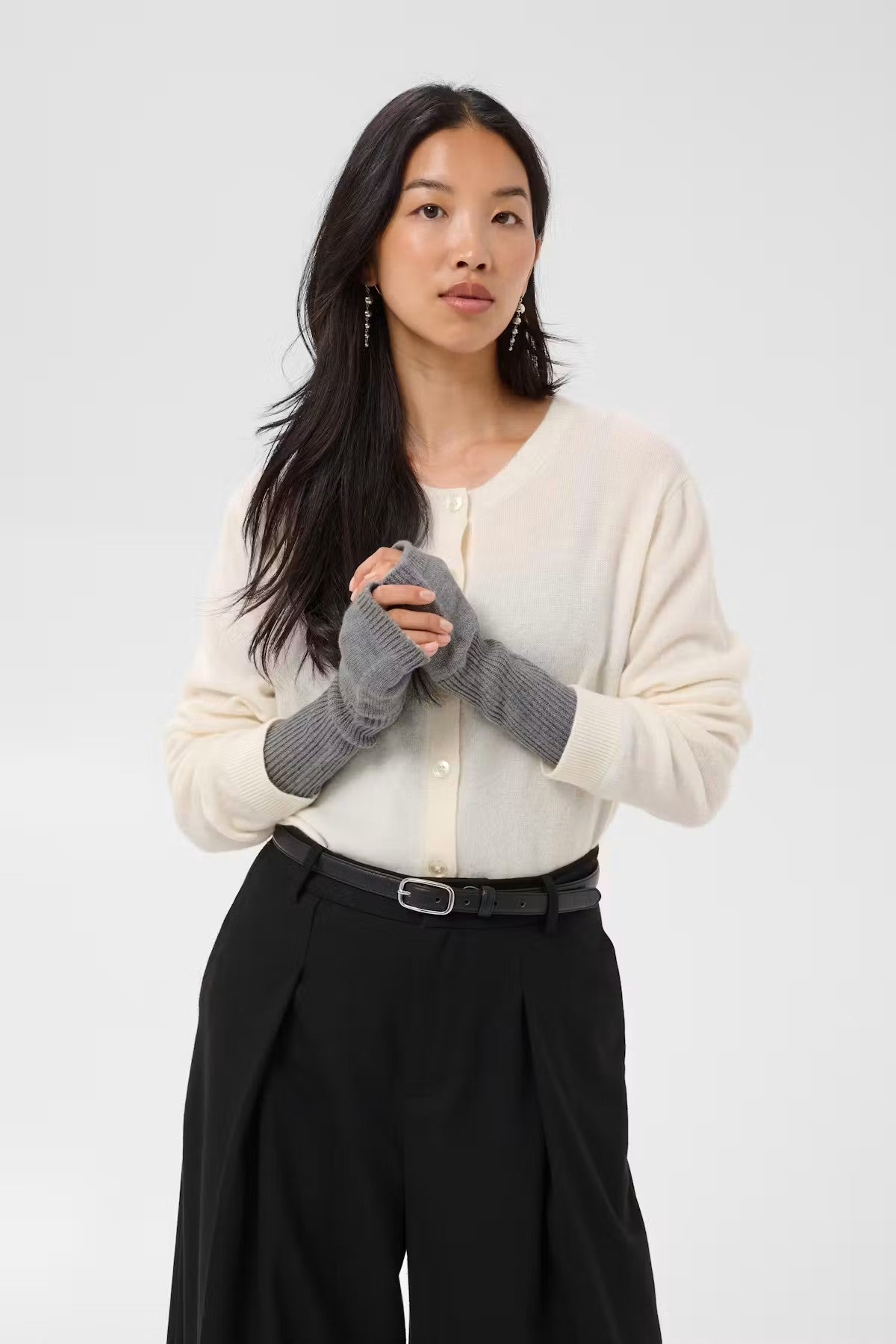 Part Two Dayra Gloves In Medium Grey Melange 30311030