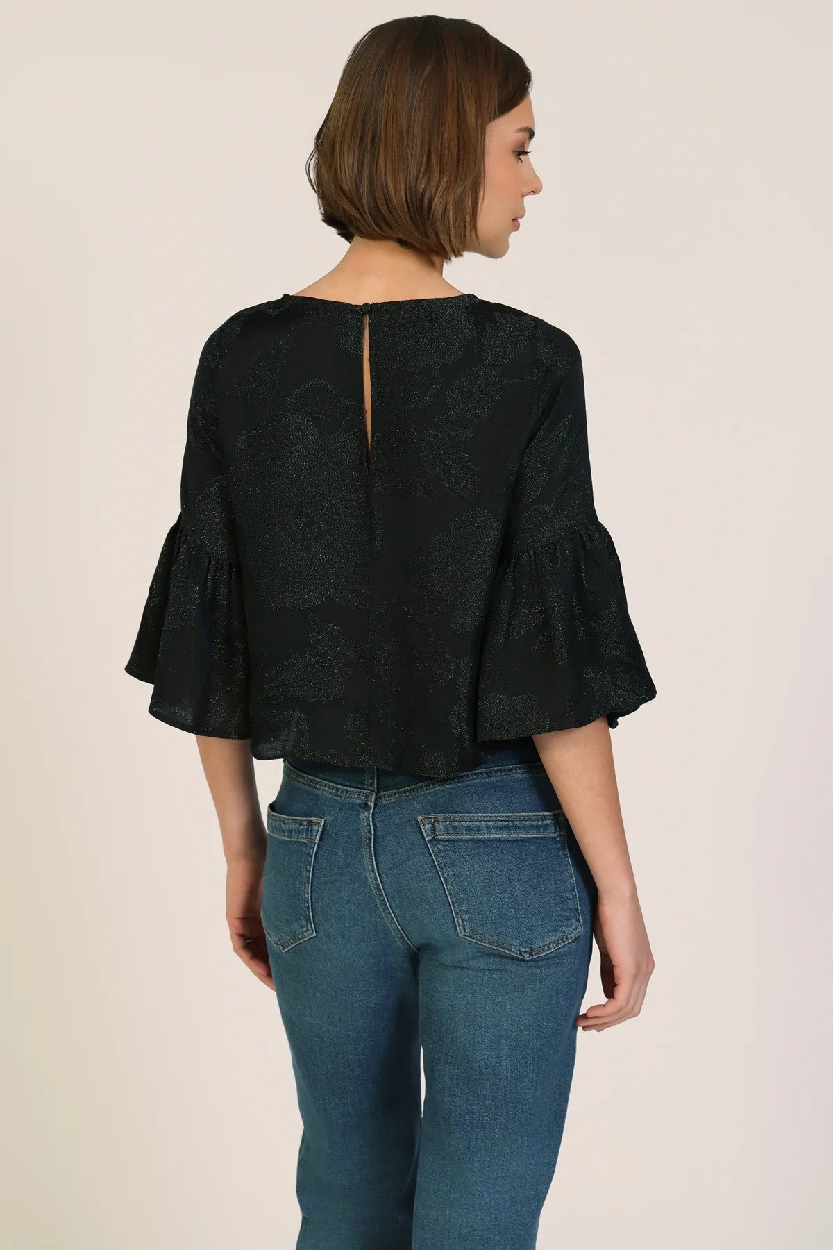 Traffic People What Hides Within Truce Shimmer Top In Black