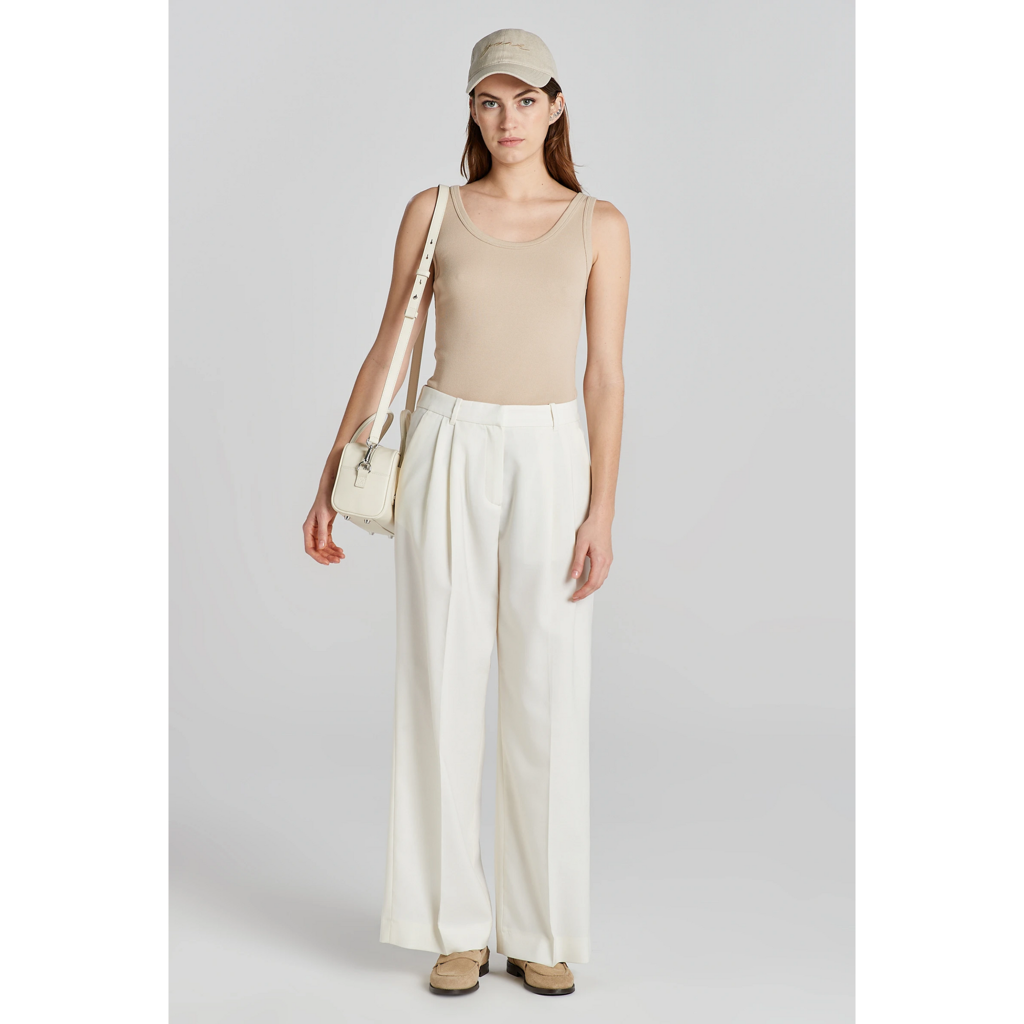 GANT Slim Ribbed Tank Top Dry Sand 4201409