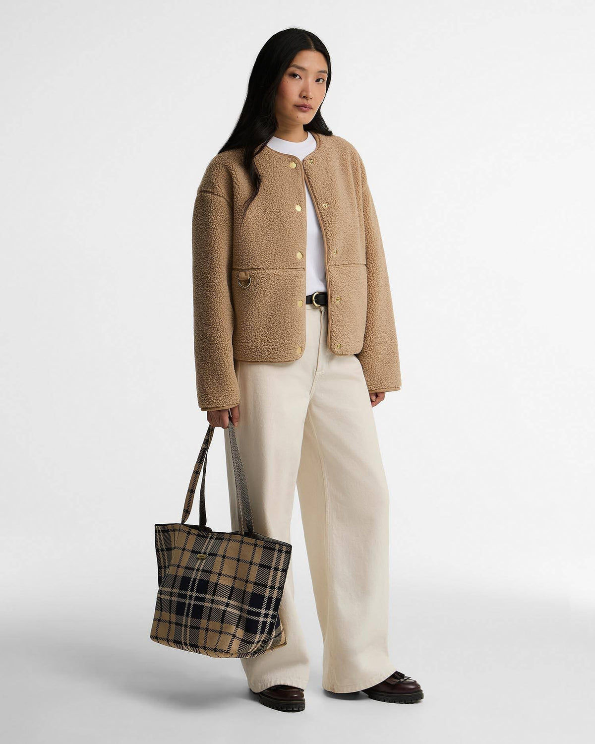 Barbour Layla Tote Bag In Birchwood Dress Tartan LBA0517TN391