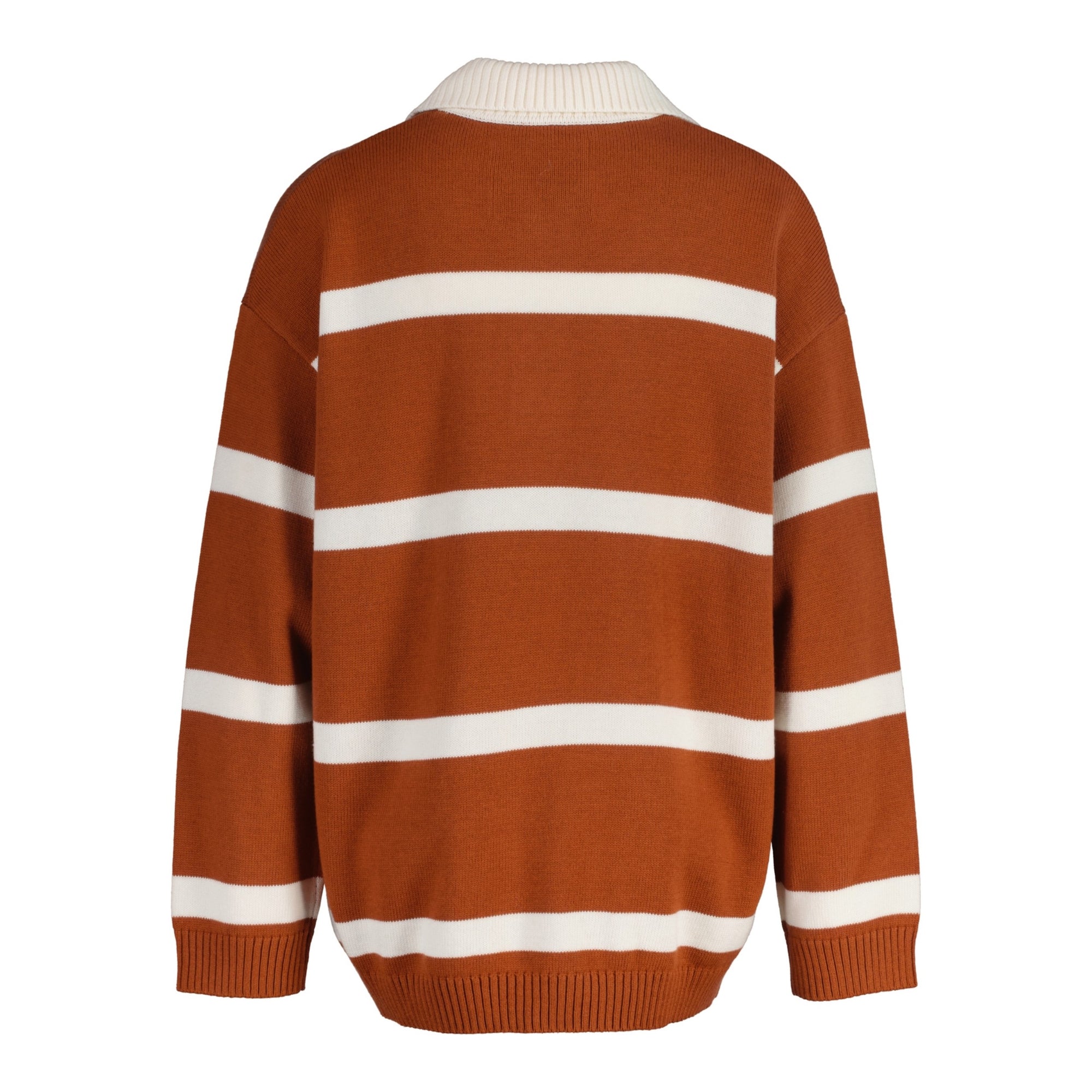 GANT Stripped Knit Rugger in Rusty Brown 4805341