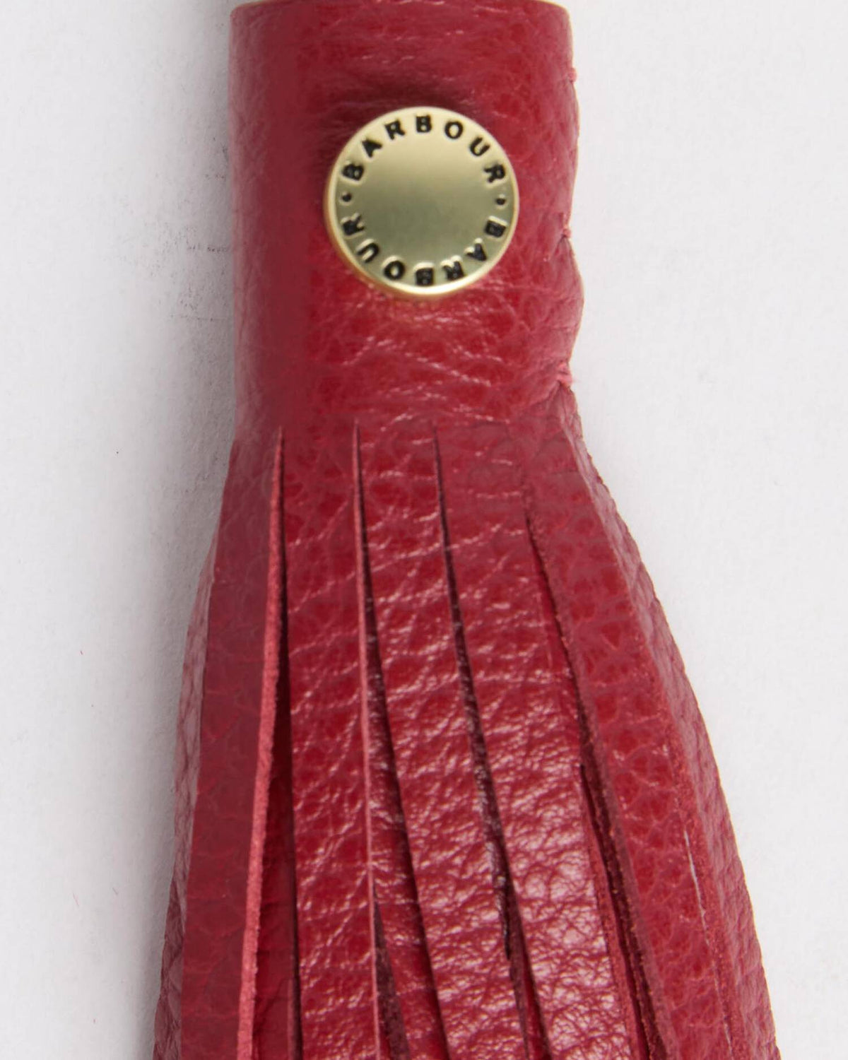 Barbour Tassle Leather Bag Charm in Red LAC0364RE911