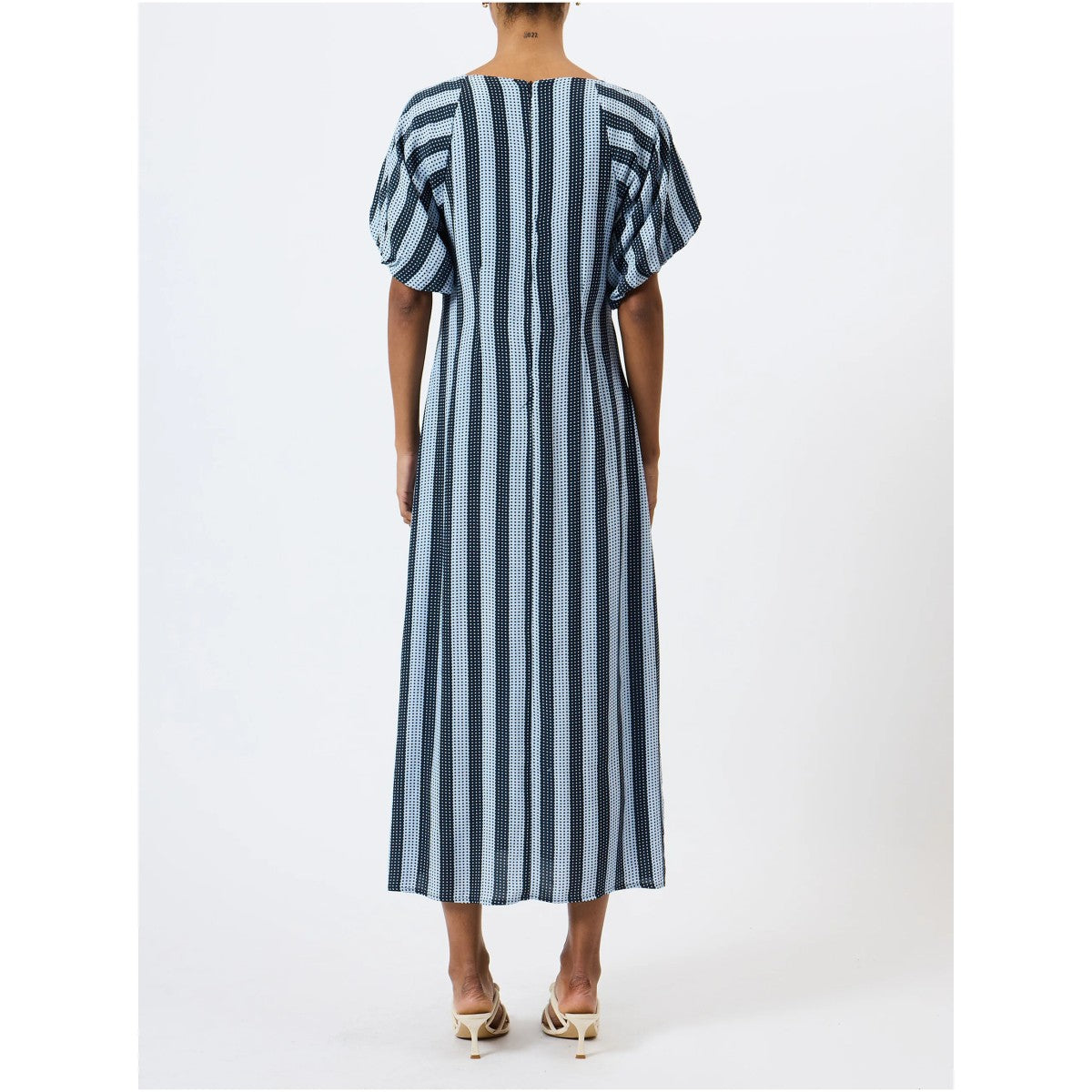 French Connection Fran Lizzie Dress In Blue Stripe