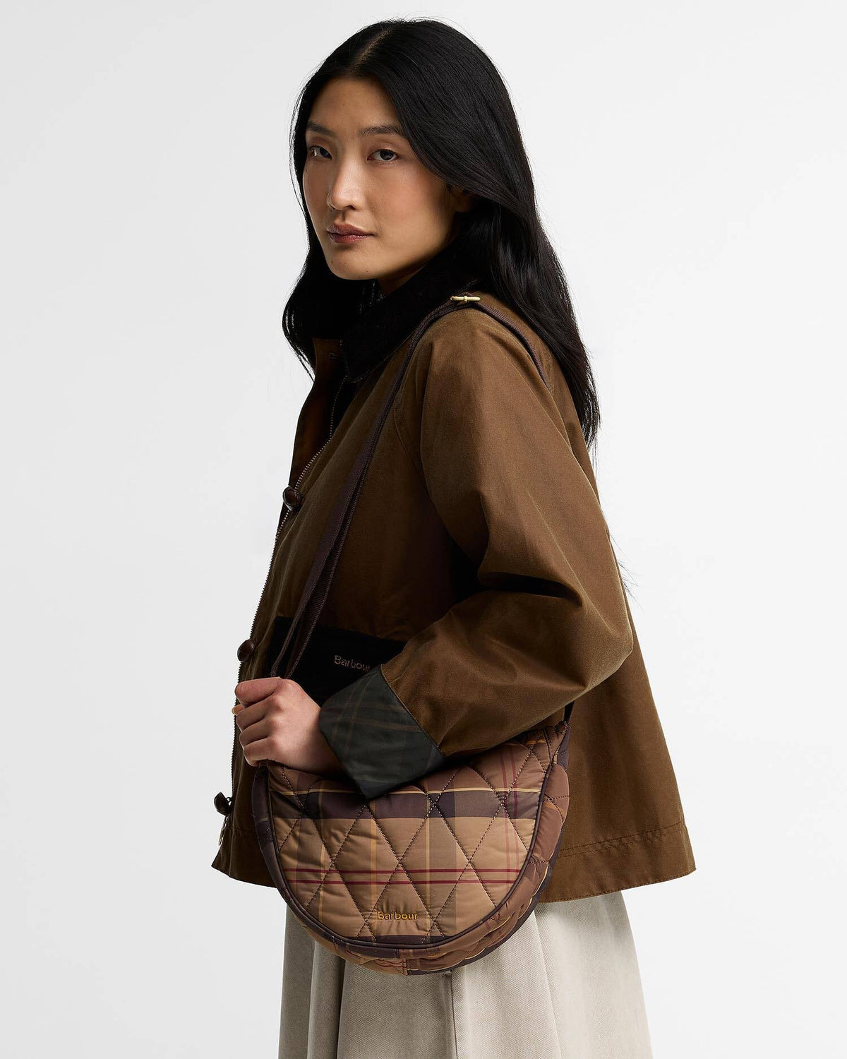 Barbour Healy Tartan Sling Bag In Muted Tartan LBA0555TN911