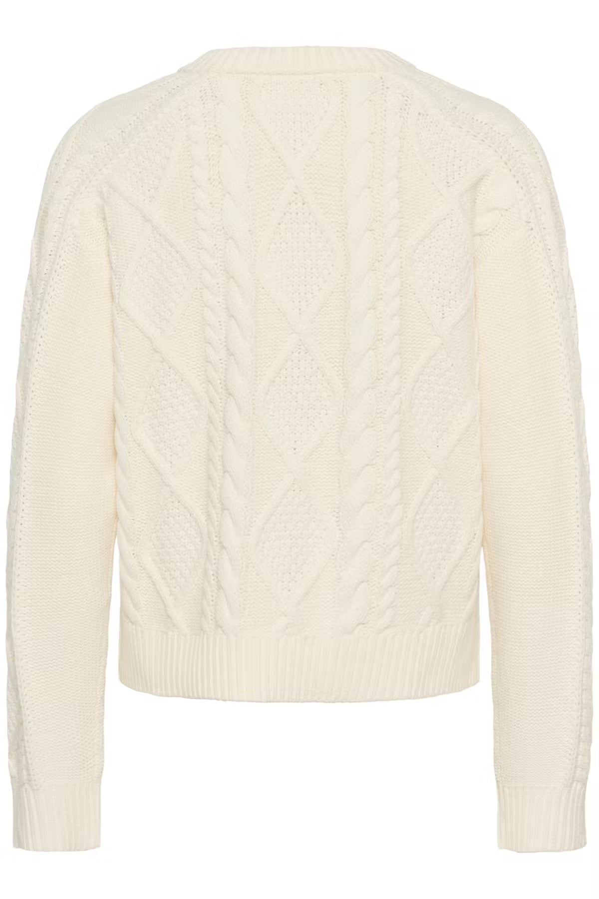 Part Two Zayra Cable Knit Cardigan In Whisper White