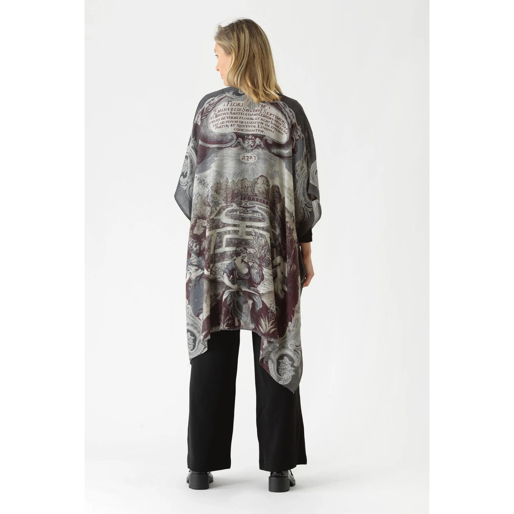 One Hundred Stars Sunburst Grey Wool Throwover