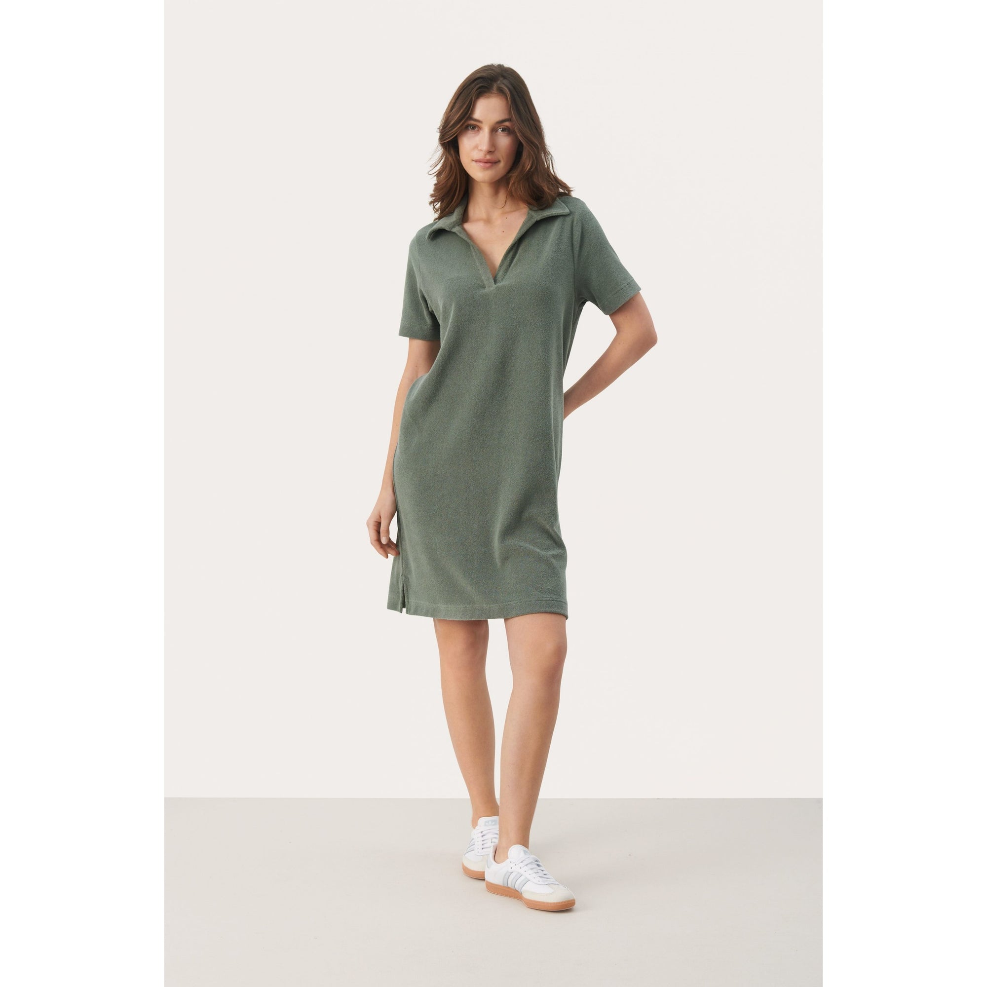 Part Two GiavannaPW Terry Towling Dress Agave Green 30308658