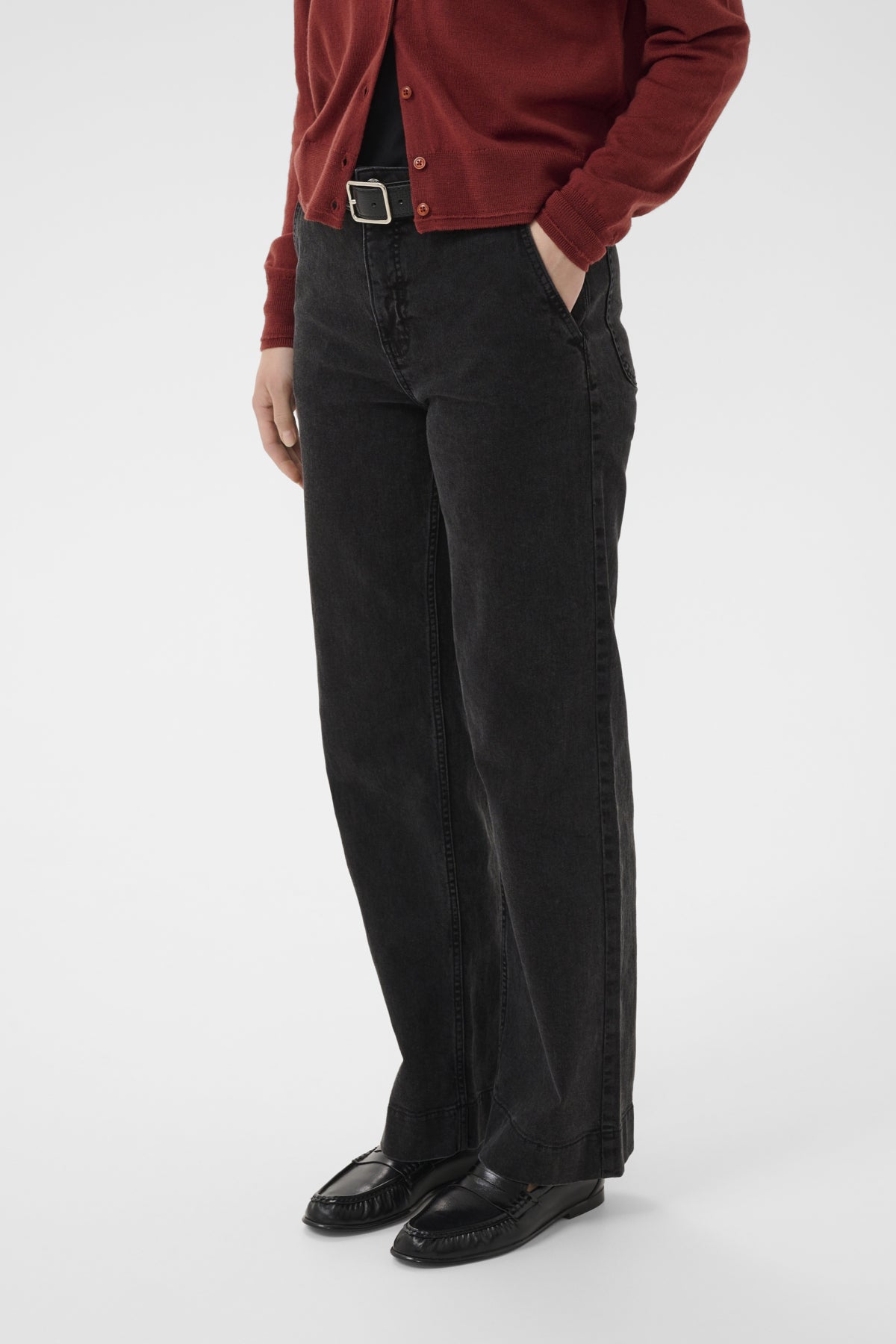 Part Two BarbaPW Wide-Leg Jeans in Black Denim