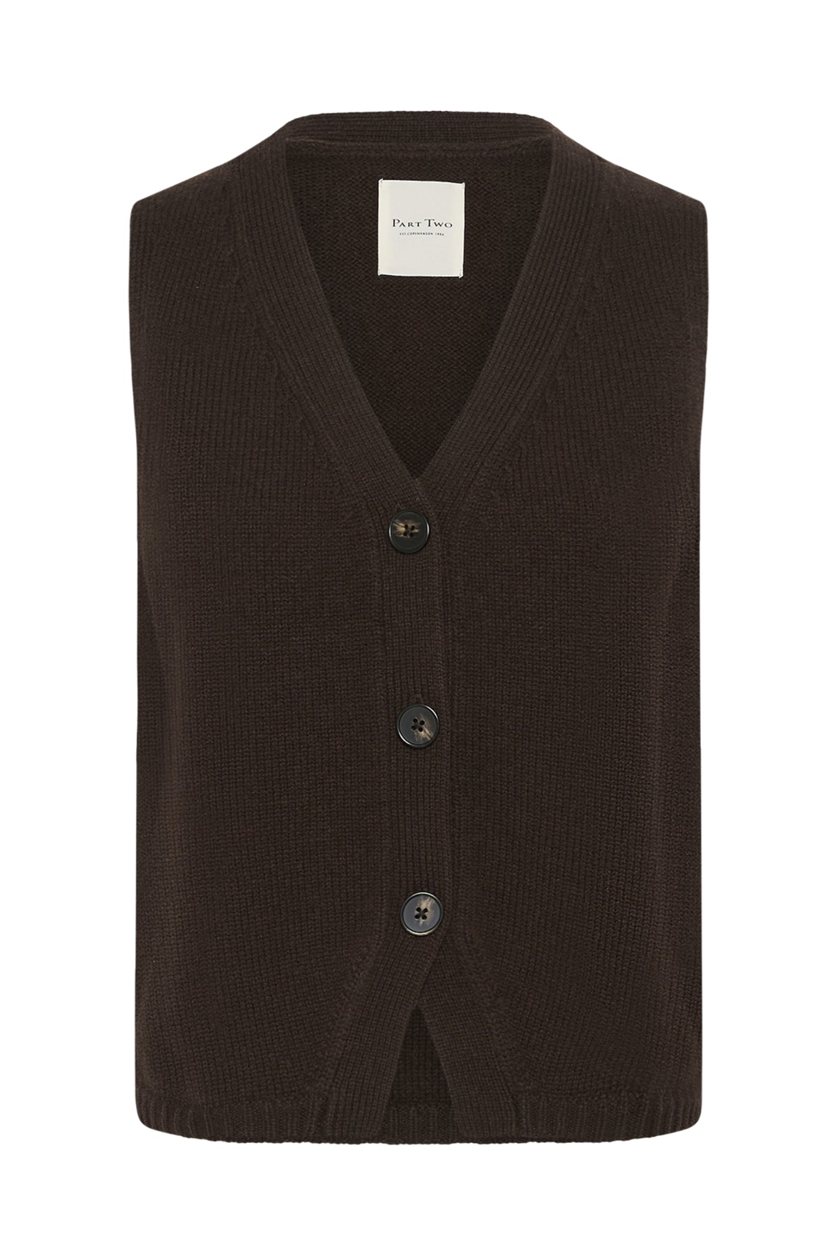 Part Two Sylva Waistcoat in Mole Brown 0052