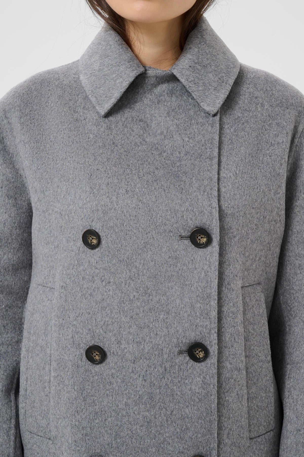 Part Two Celene Double-Brested Crop  Overcoat 0640