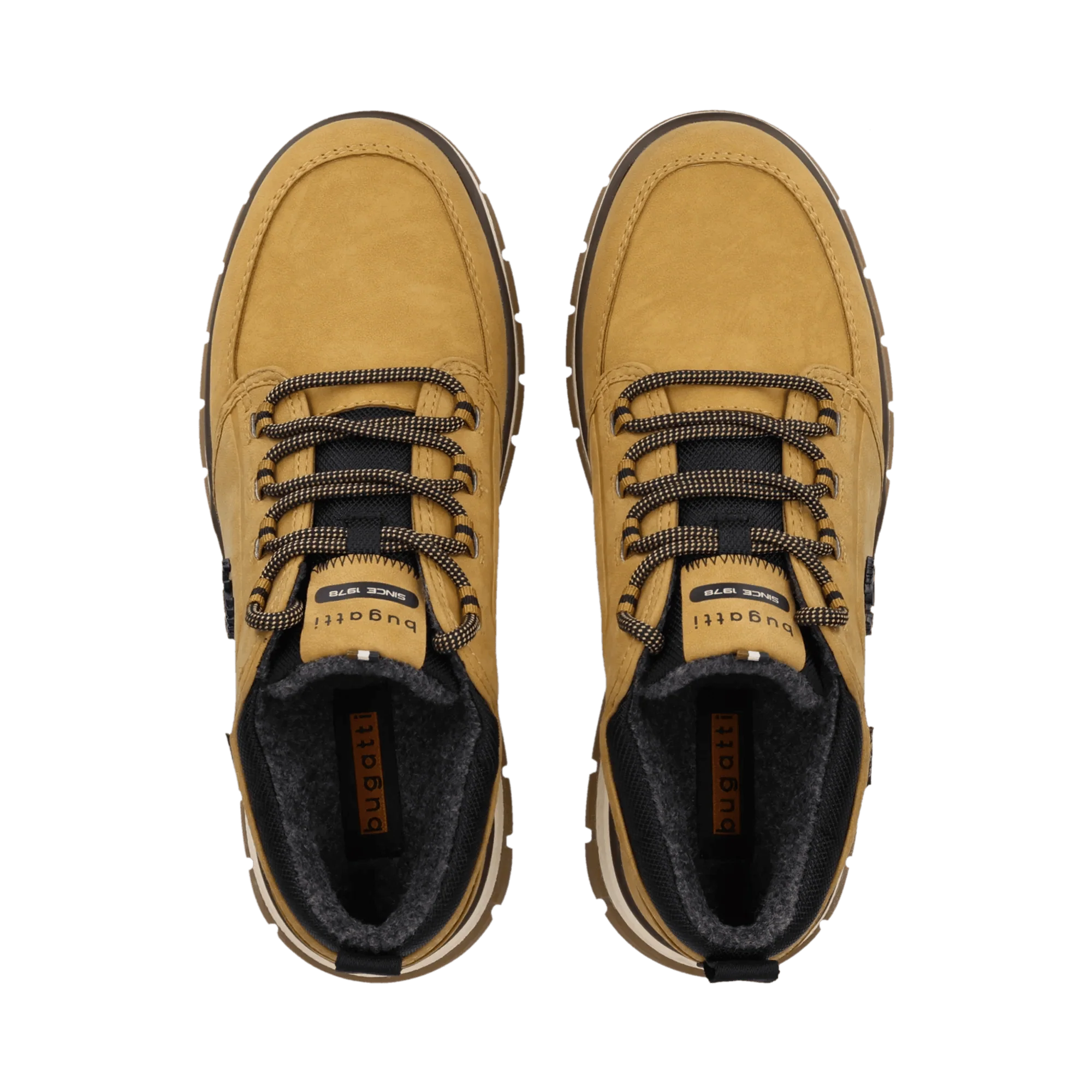 Bugatti Bernia TEX Water-Resistant Lace-Up Boots in Yellow