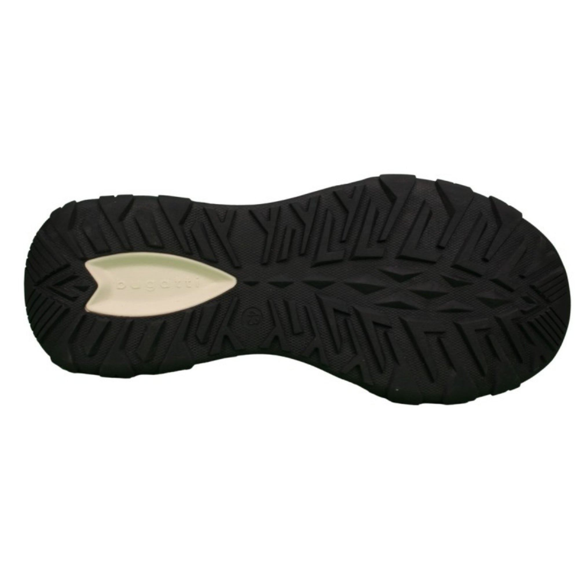 Black sole of a shoe on a white background