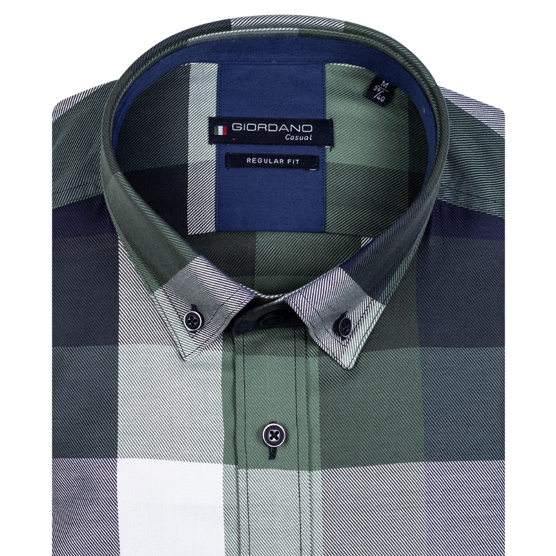 Giordano Pure Cotton Regular Fit Check Shirt 327302