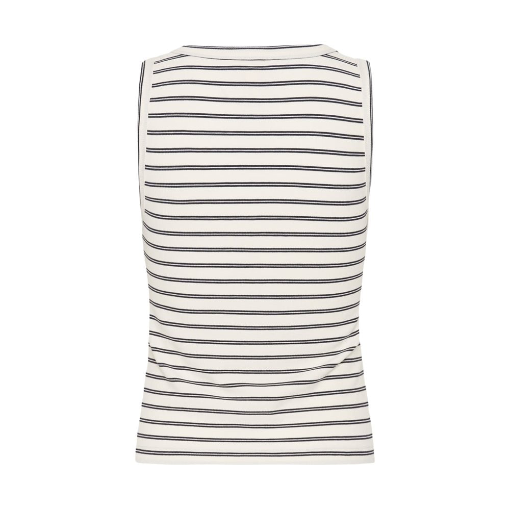 Striped sleeveless top on a white background