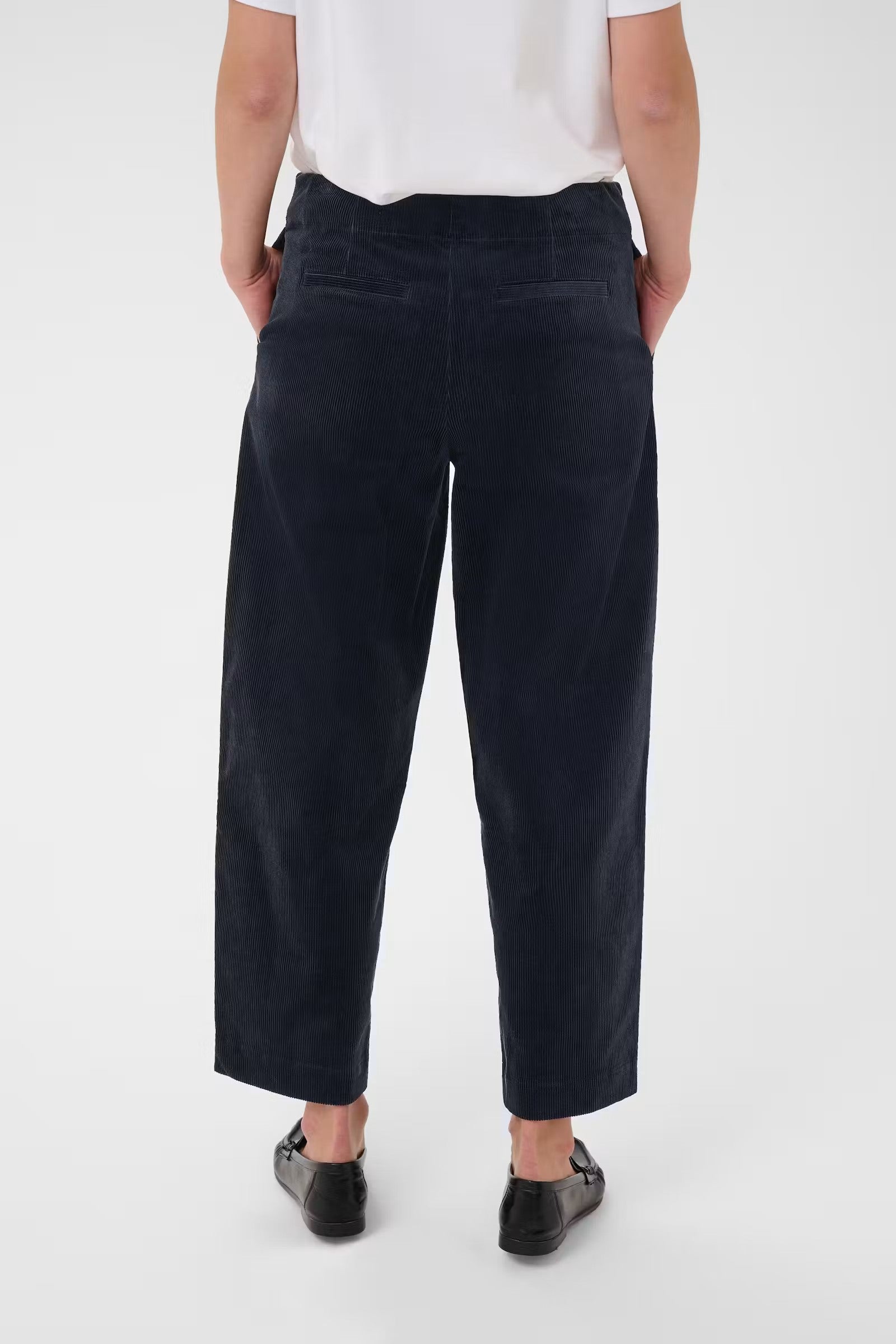 Part Two Netta Corduroy Trousers In Dark Navy 30310895