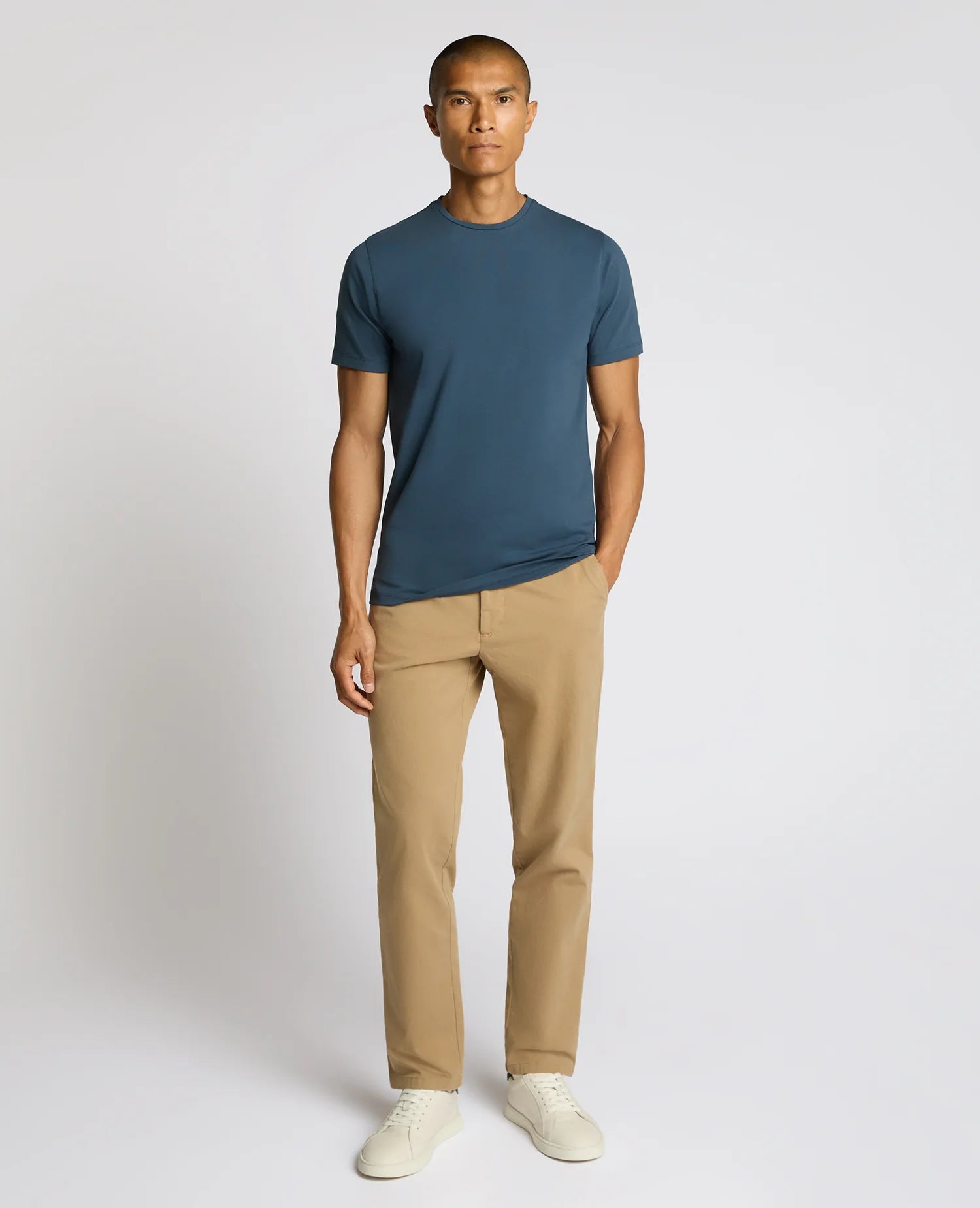 Remus Uomo Soft Stretch Tapered Fit T-Shirt in Blue