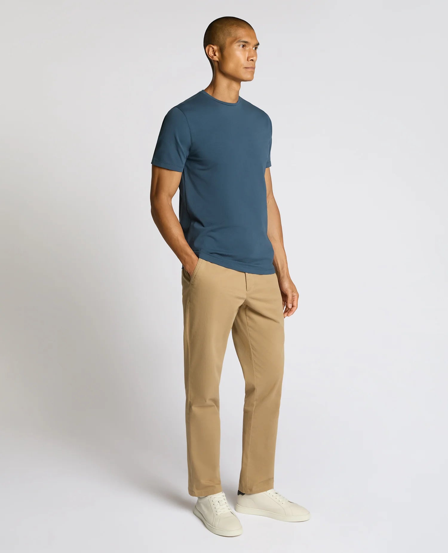 Remus Uomo Soft Stretch Tapered Fit T-Shirt in Blue