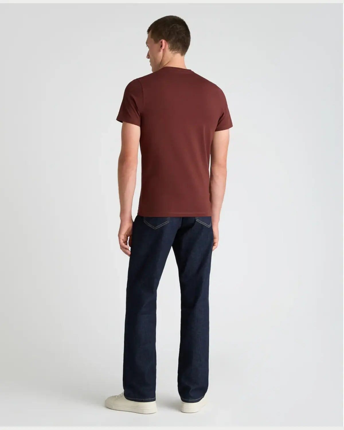 Remus Uomo Soft Stretch Tapered Fit T-Shirt in Dark Red