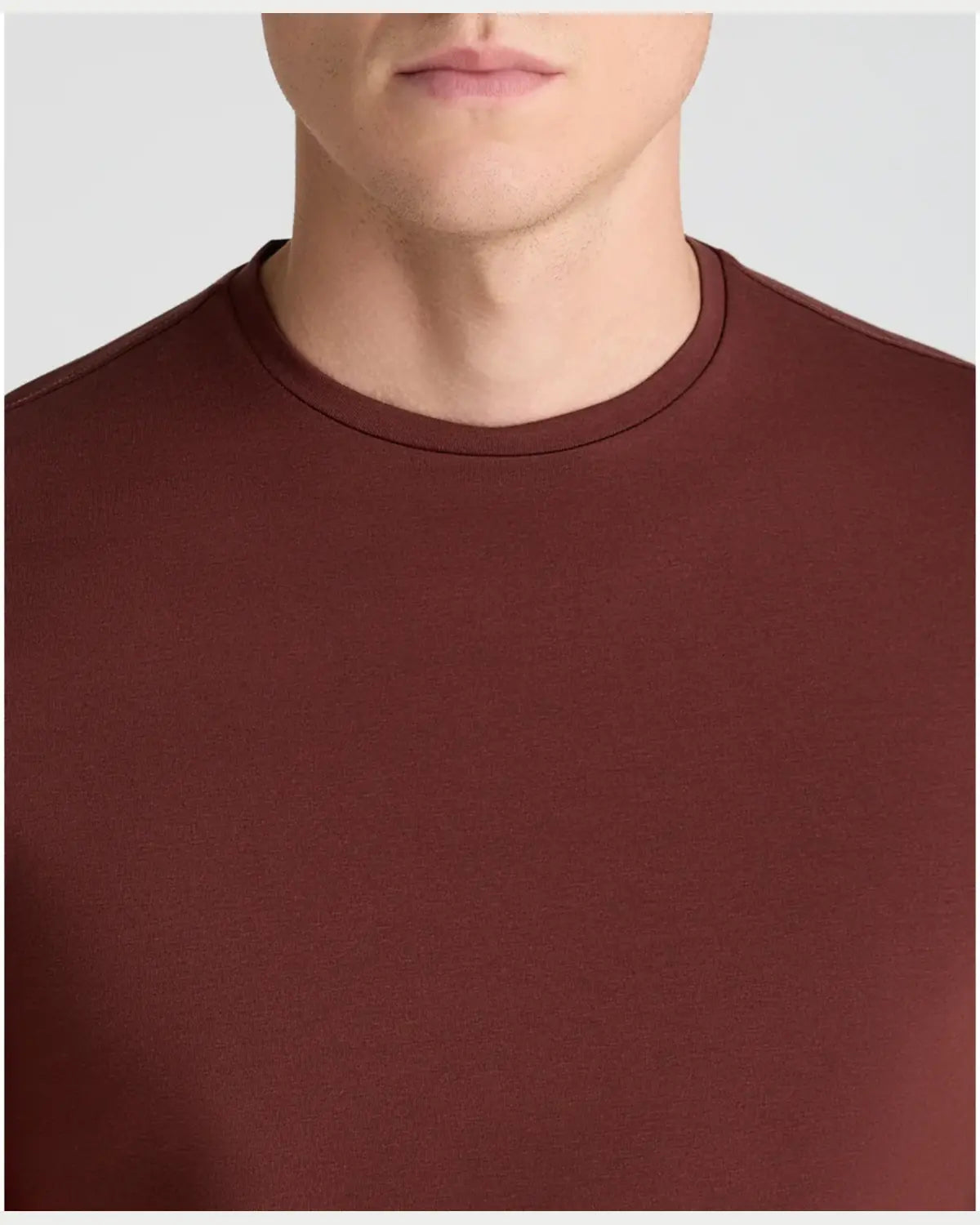 Remus Uomo Soft Stretch Tapered Fit T-Shirt in Dark Red