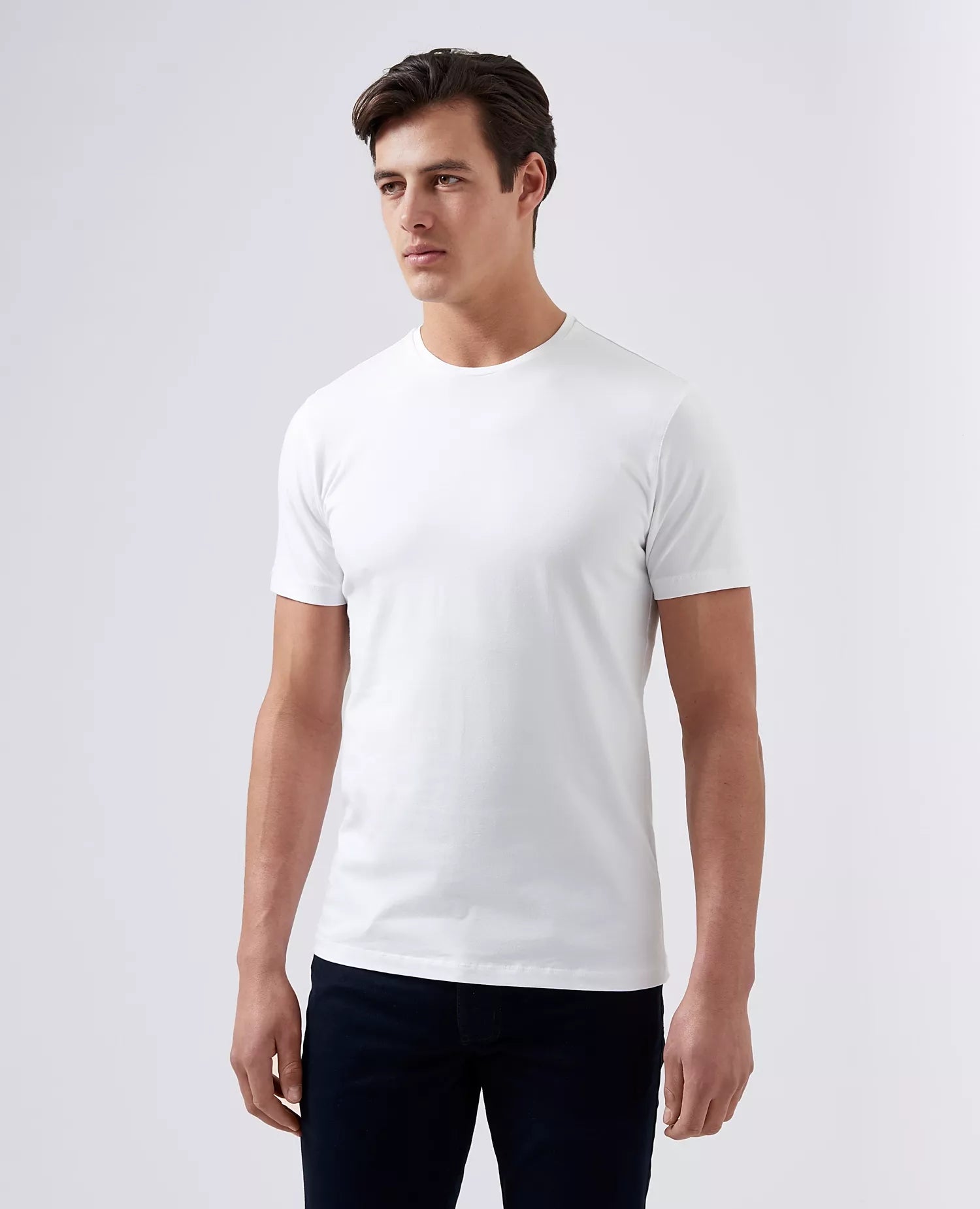 Remus Uomo Soft Stretch Tapered Fit T-Shirt in White