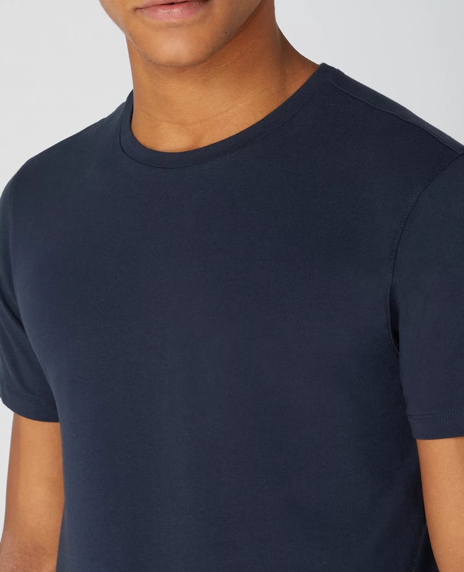 Remus Uomo Soft Stretch Tapered Fit T-Shirt in Navy