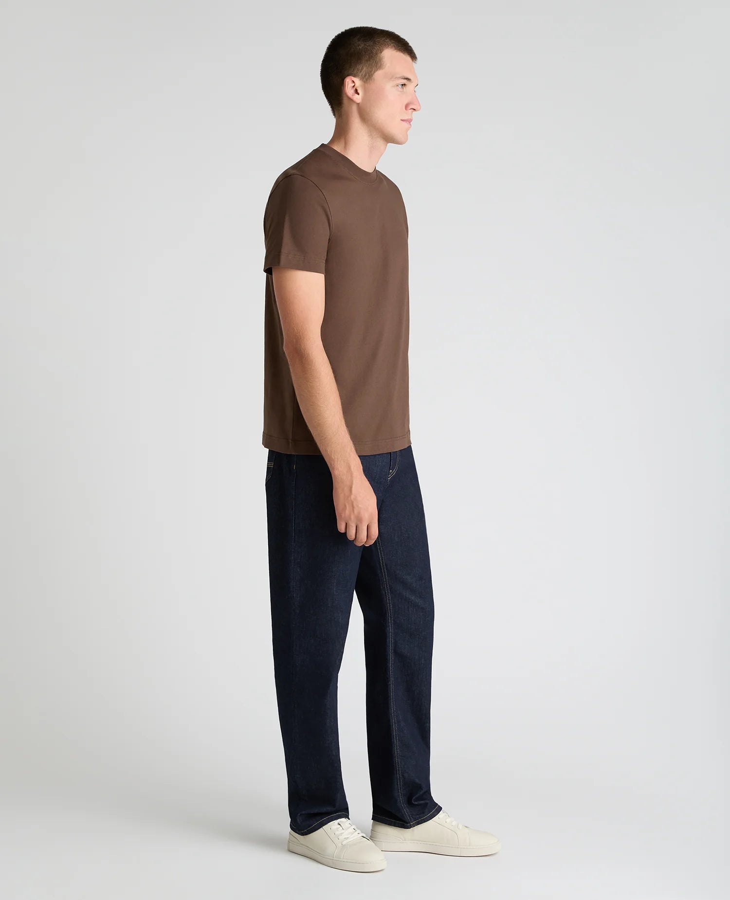 Remus Uomo Organic Cotton T-Shirt 58810 in Brown
