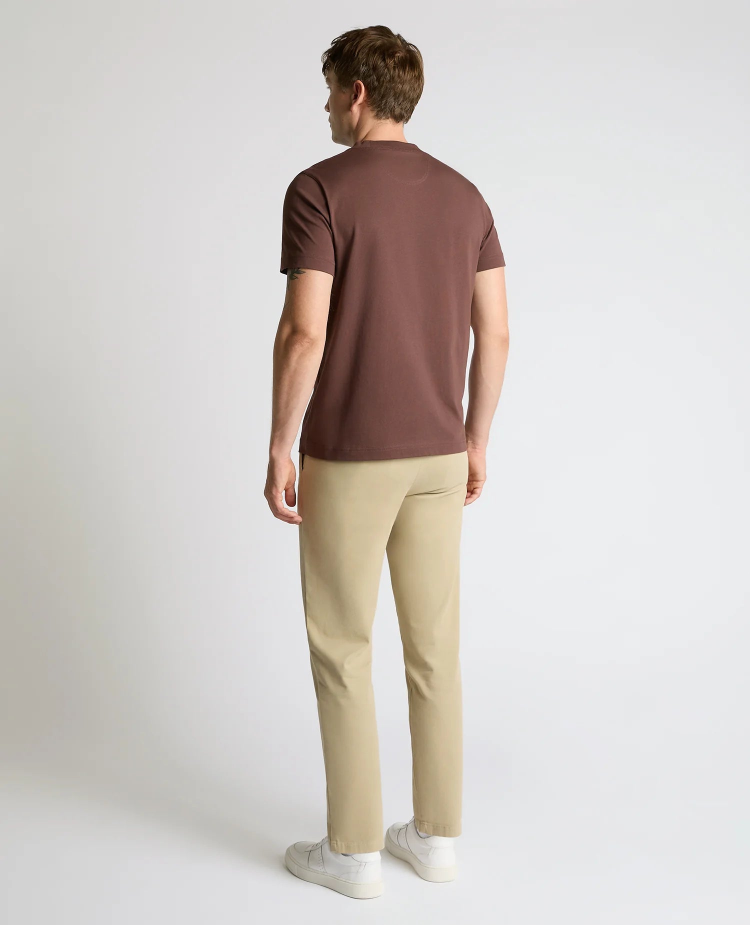 Remus Uomo Organic Cotton T-Shirt 58810 in Dark Brown
