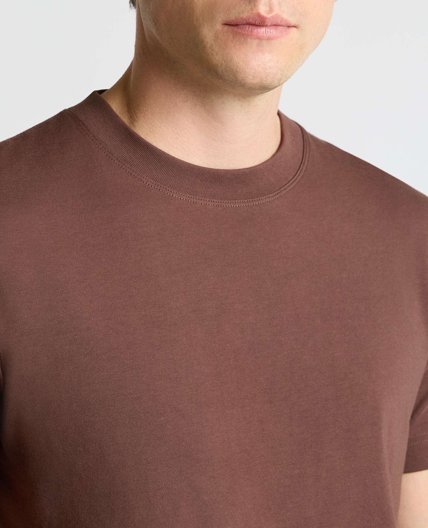 Remus Uomo Organic Cotton T-Shirt 58810 in Dark Brown