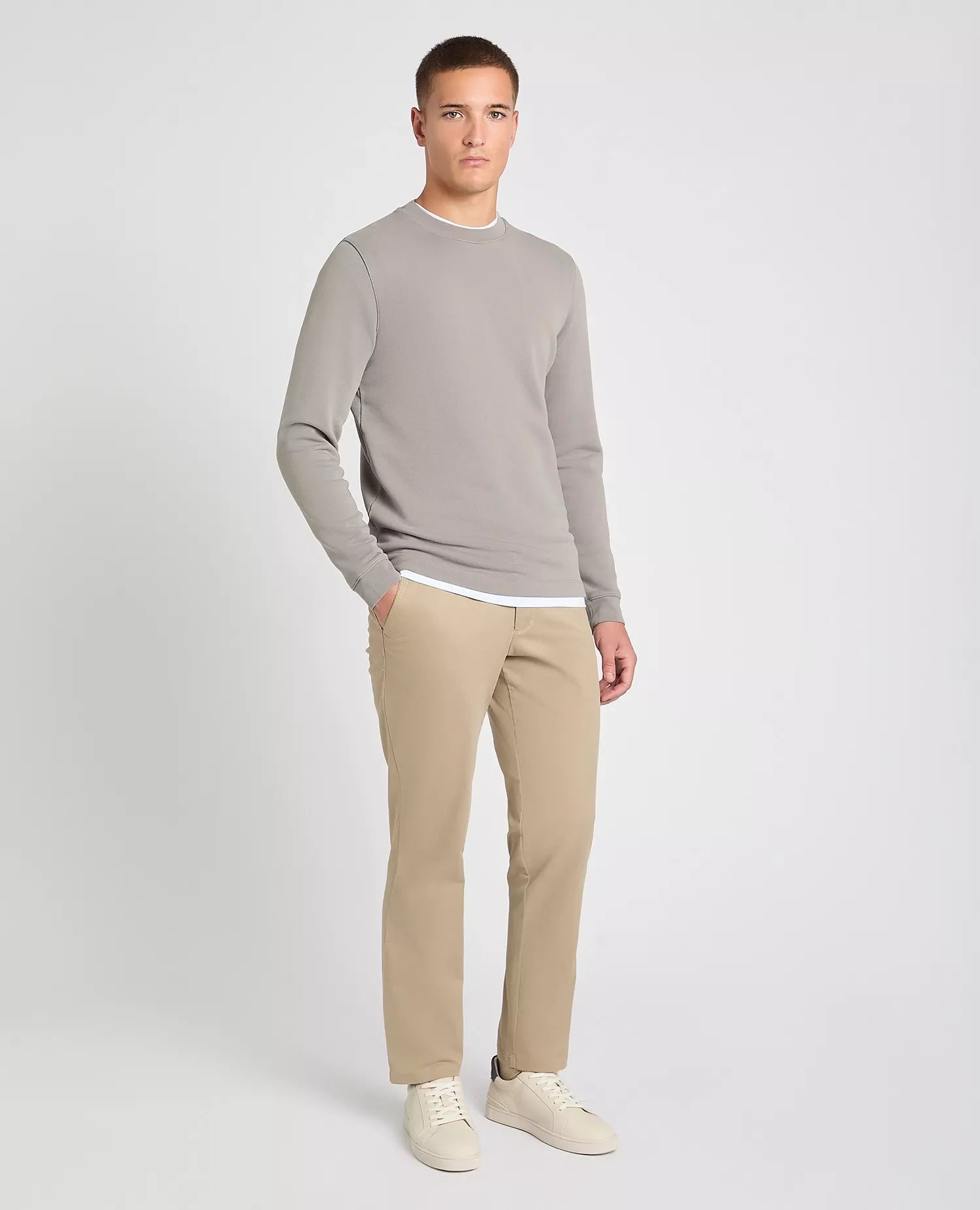 Remus Uomo Crew Neck Jersey Sweatshirt 58865 Grey