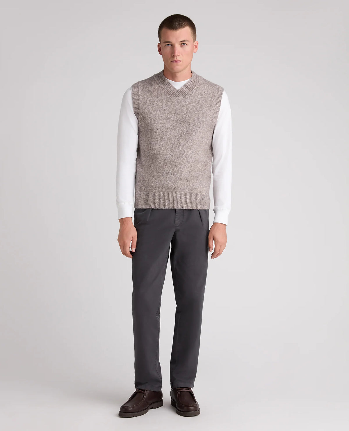 Remus Uomo Stone Wool Rich Knitted Vest